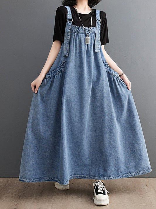 VAAGOON Loose Fit Denim Overall Elise