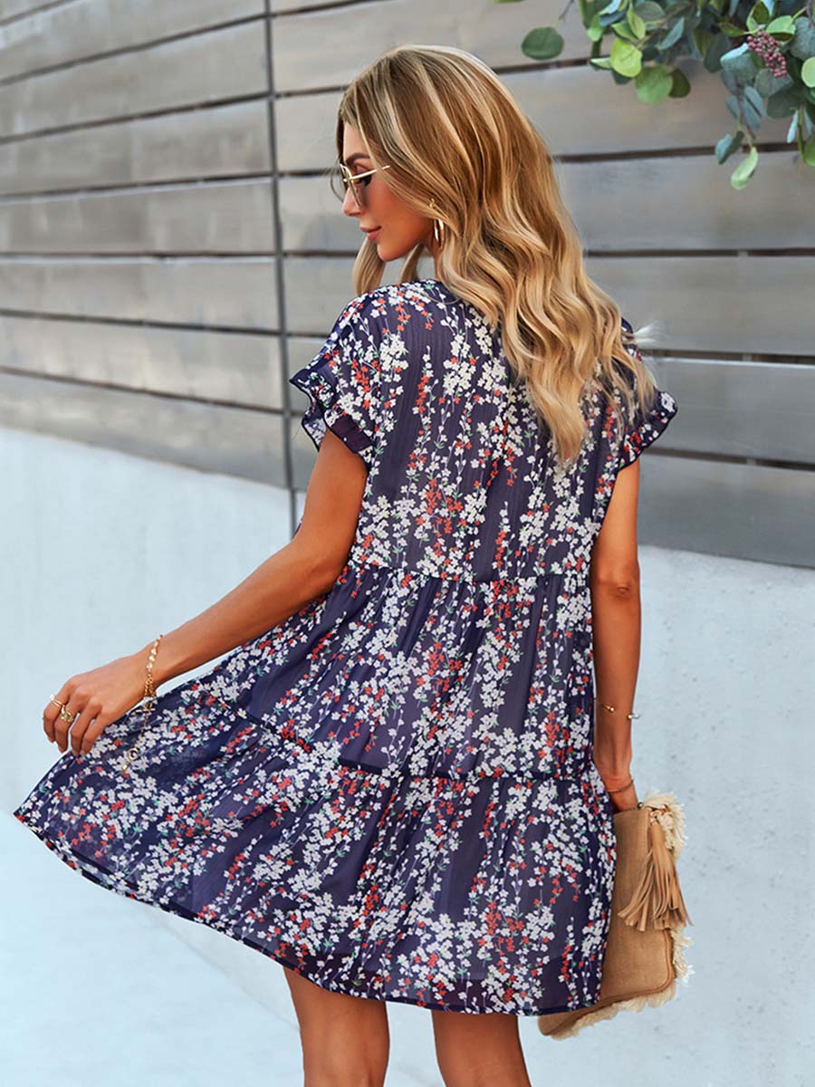 VAAGOON FLORAL ELBİSE