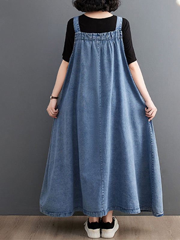 VAAGOON Loose Fit Denim Overall Elise