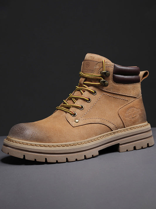 VAAGOON Brown Leather Work Boots