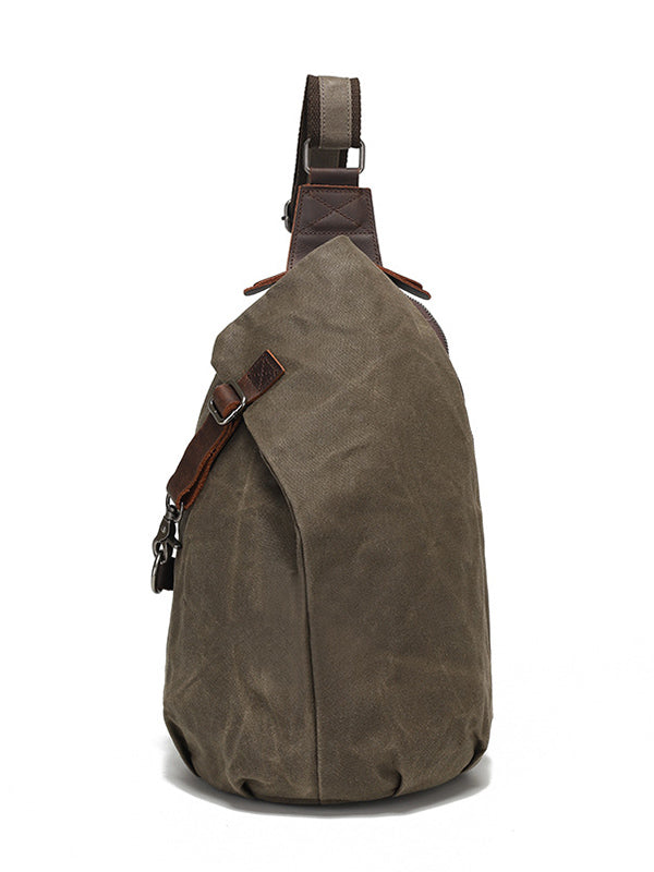 VAAGOON Waxed Canvas Chest Bag