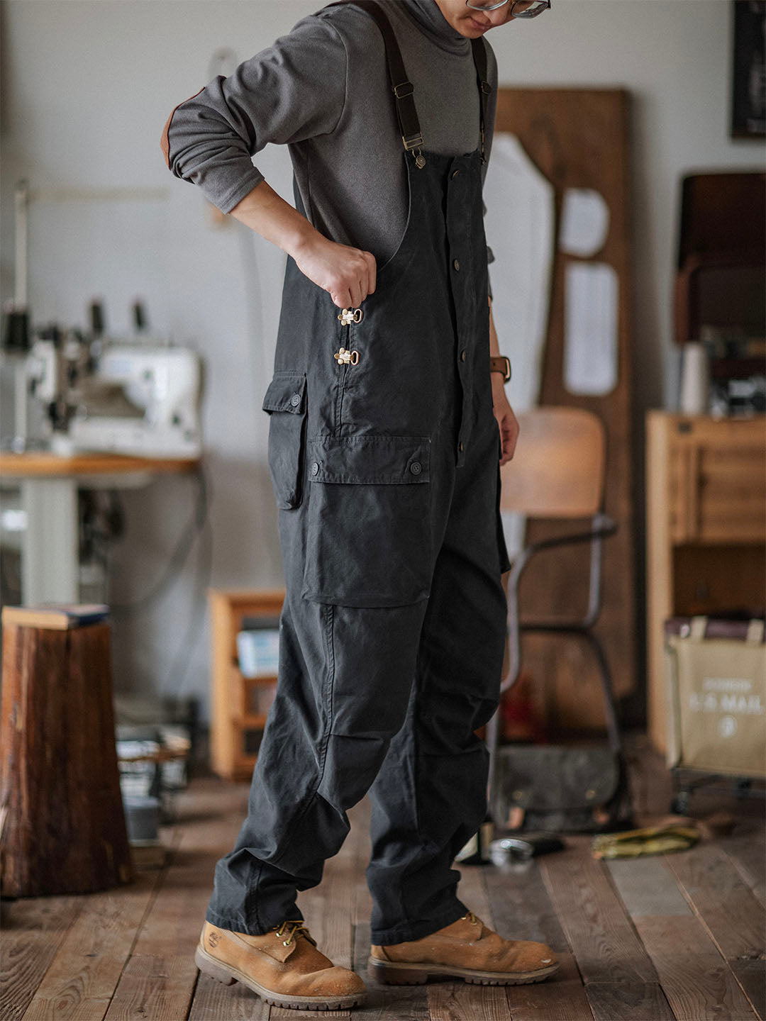 VAAGOON Flap Pockets Button Tulum