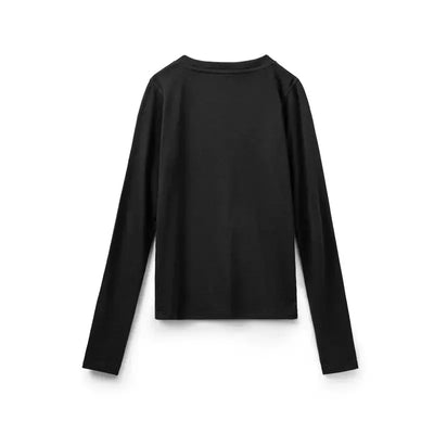 VAAGOON Kadın Slim Fit Uzun Kollu Basic Tişört