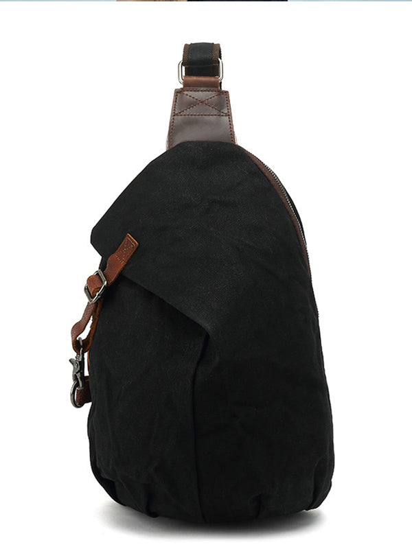 VAAGOON Waxed Canvas Chest Bag